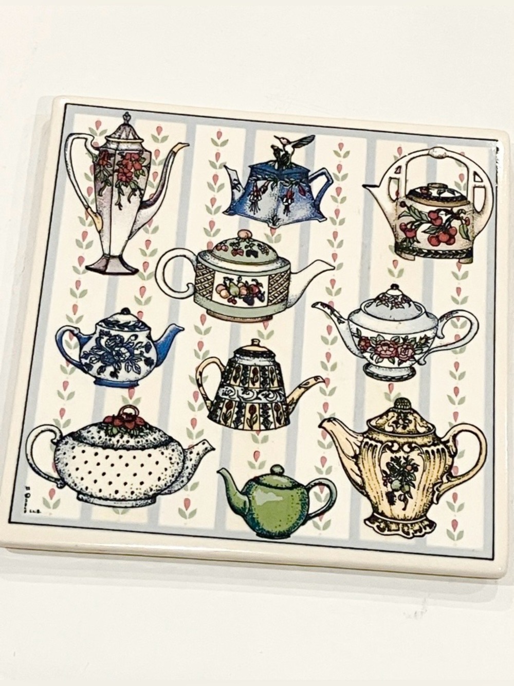 Teapot Tile Wall Art
